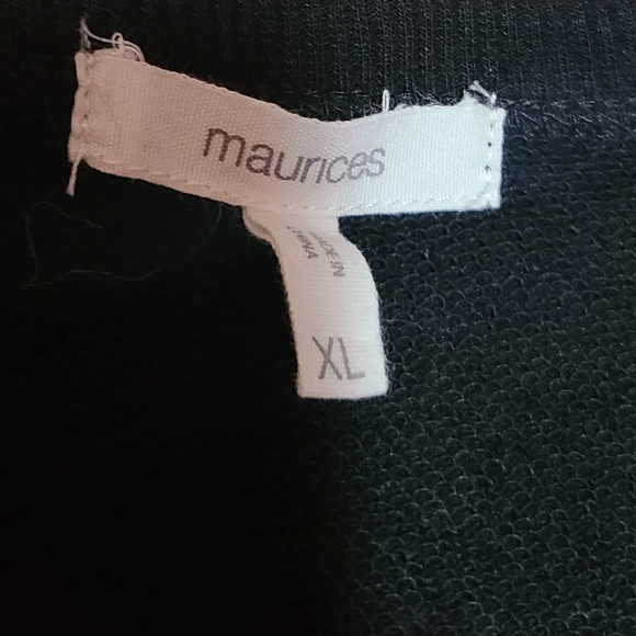 MAURICE'S ONE SHOULDER SWEATER DRESS TEE-SHIRT STYLE BLACK EMBROIDERED SIZE XL - Picture 6 of 7